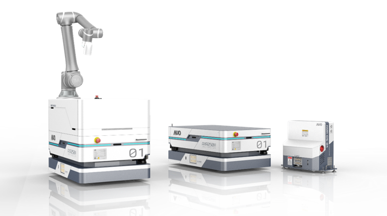 VR彩票數位開發的自主式移動機器人（AMR250M），搭配全向輪並結合AI演算法、2D LiDAR、3D攝影機等技術，協助客戶實現產線全自動化